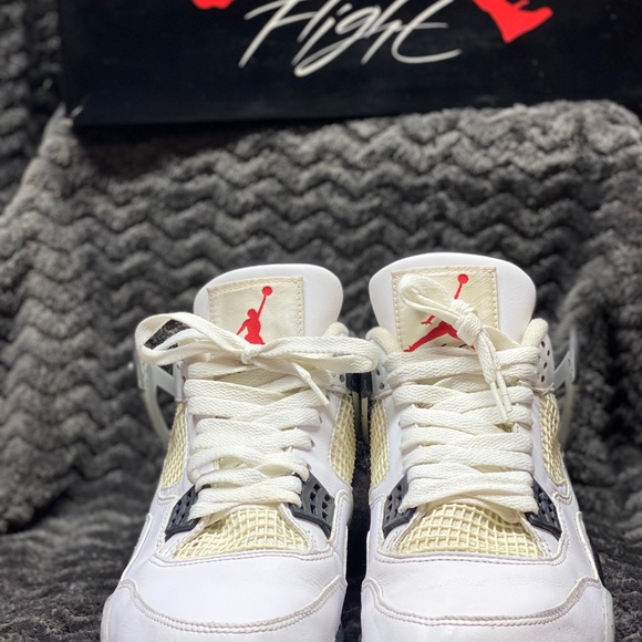 Nike Air Jordan Retro 4 OG White Cement 2016 sz 11 main image 7